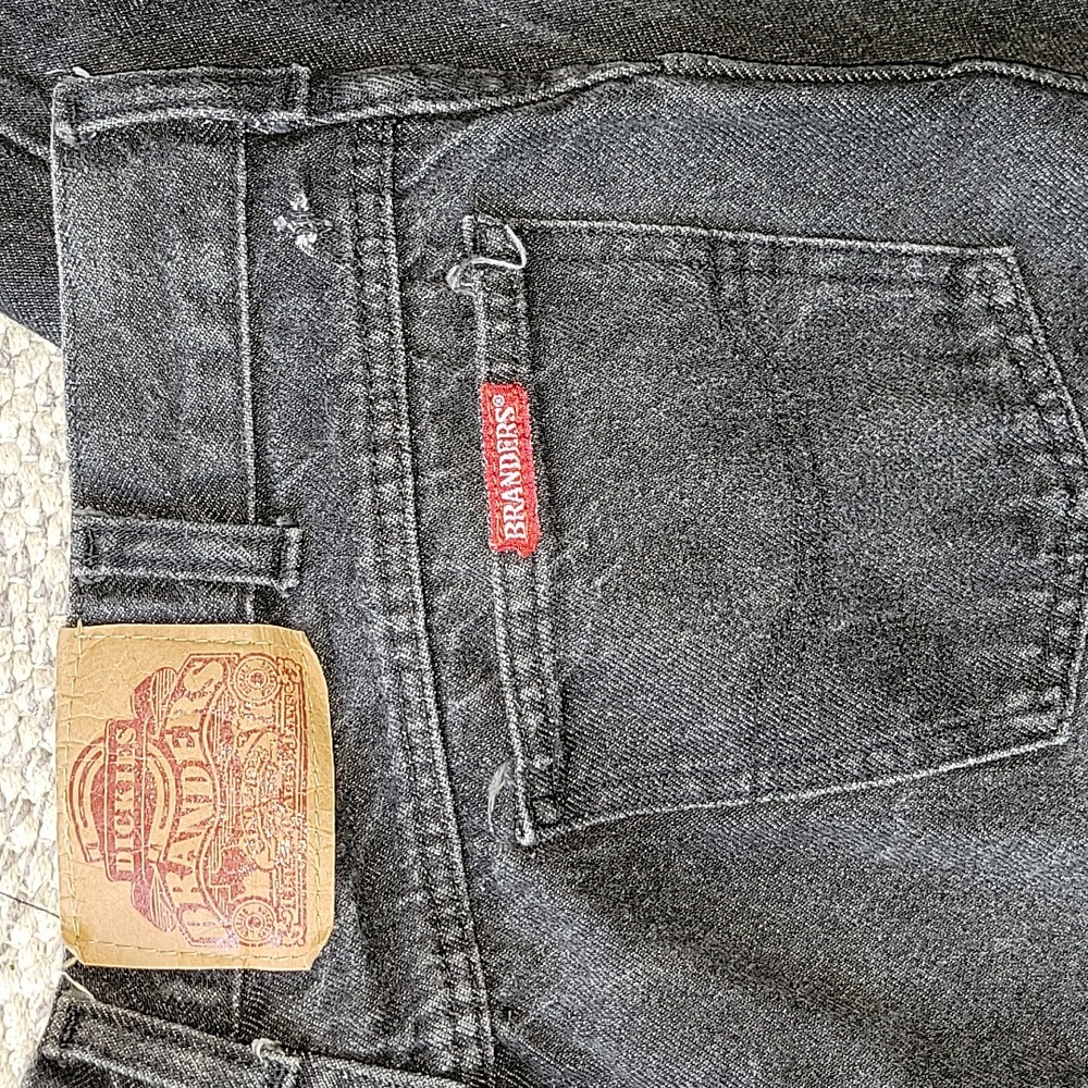 Vintage Dickies Branders Black Denim Jeans  36X30 🔥 Nice Fade - Picture 6 of 15
